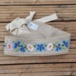 Naturaalne linane käsitsi tikitud vöö