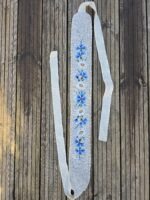 Naturaalne linane käsitöötikandiga seotav vöö - Image 4