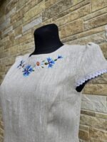 Hele naturaalne linane käsitöötikandiga kleit suurus S - Image 4