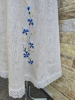 Hele naturaalne käsitöötikandiga linane kleit suurus M - Image 3