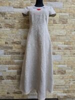 Hele naturaalne käsitöötikandiga linane kleit suurus XS - Image 2