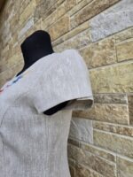 Hele naturaalne käsitöötikandiga linane kleit suurus XS - Image 4