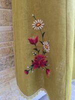 Hele samblaroheline käsitöötikandiga linane kleit suurus XL - Image 3