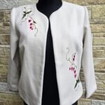 Valge villane jakk, suurus L