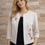 Valge villane jakk, suurus L