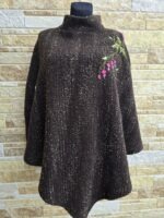 Pruun villane käsitöötikandiga kerge ja soe keep. Sobib suurustele M-XL - Image 3