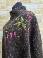 Pruun villane käsitöötikandiga kerge ja soe keep. Sobib suurustele M-XL - Image 2