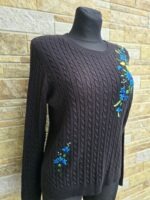 Must käsitöötikandiga kampsun L-XL - Image 2