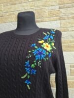 Must käsitöötikandiga kampsun L-XL - Image 4