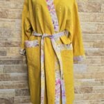 Kollane linane kimono M-L