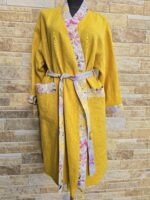 Kollane linane kimono M-L