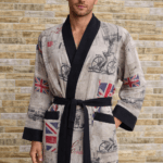 Linane Londoni teemalise mustriga kimono L-XXL