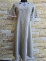 Linane käsitöötikandiga kleit suurus M - Image 3