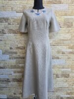 Linane käsitöötikandiga kleit suurus L - Image 2