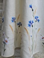 Kreemikas valge käsitöötikandiga linane kleit S - Image 3