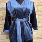 Sametist ainulaadne sinine kimono suurustele M-L. Eesti käsitöö!