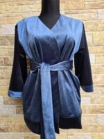 Sametist ainulaadne sinine kimono suurustele M-L. Eesti käsitöö!